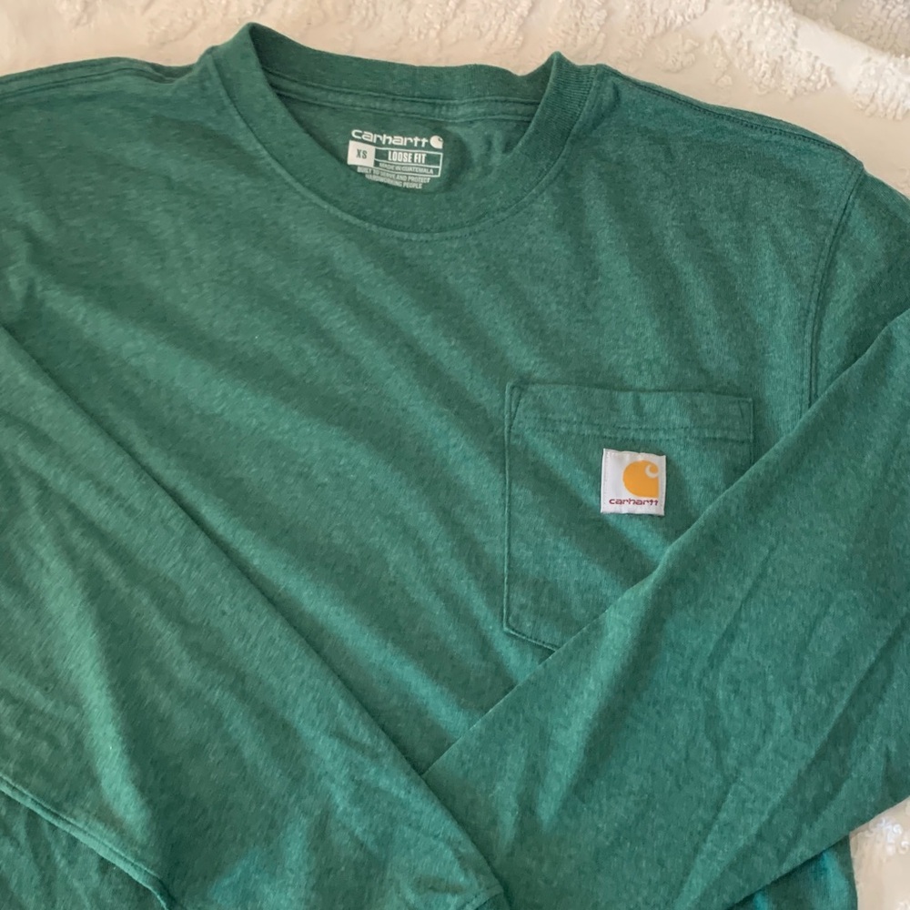 Set of 2 Carhartt Long Sleeve Loose Fit XS Pocket Tee